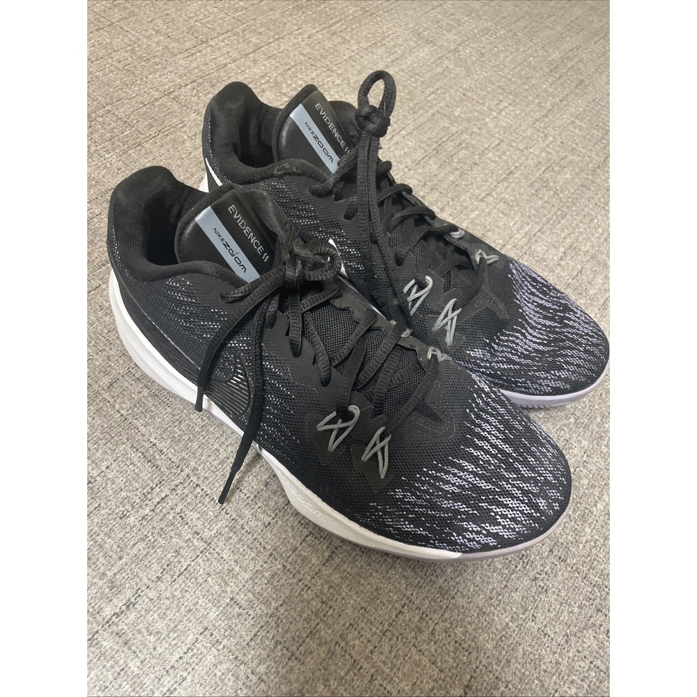 Nike Zoom Evidence II Womens 6.5 Black Purple Basketball Sneakers 908976-005